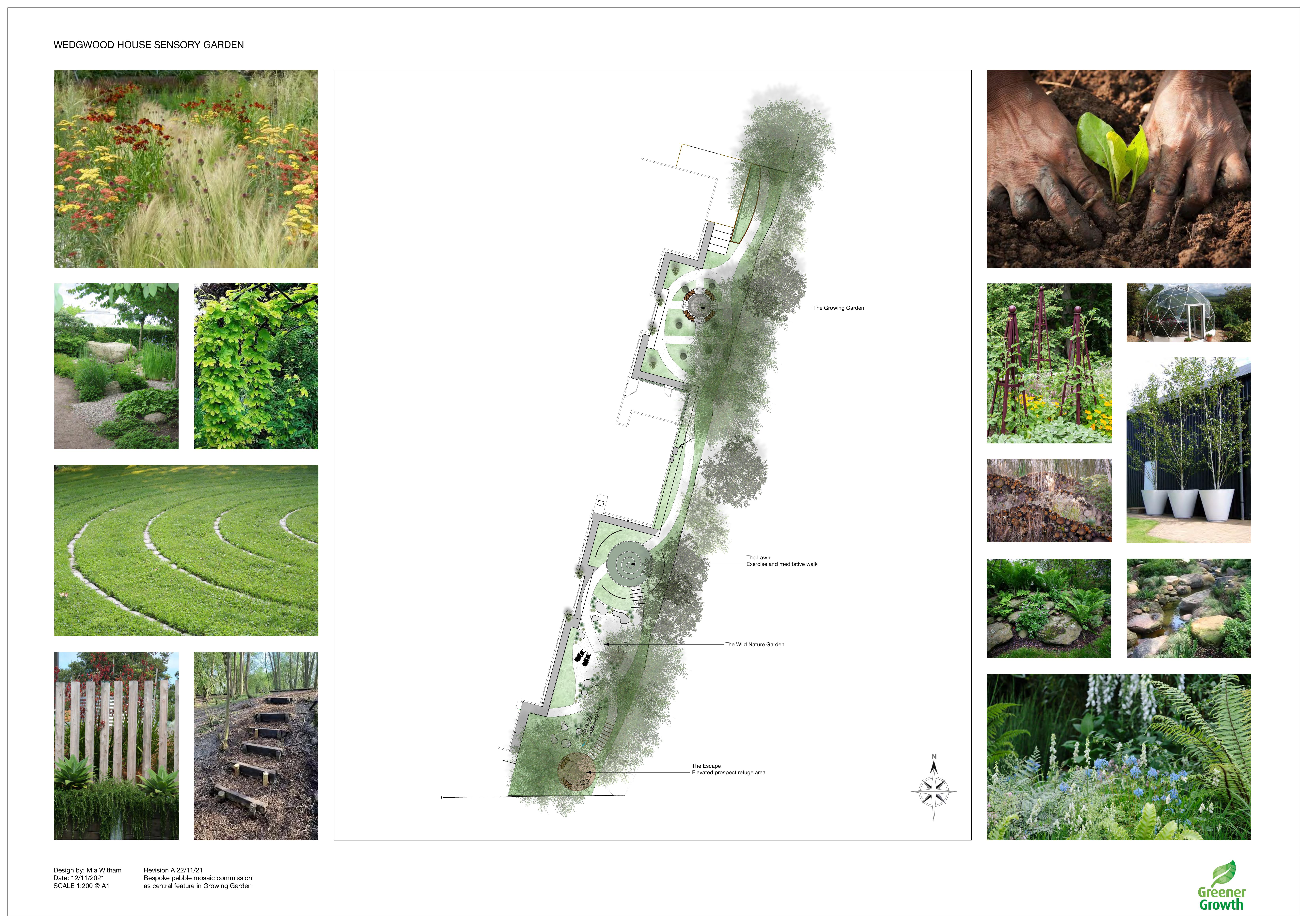 Wedgwood House sensory garden concept and masterplan drawing